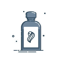 Cosmetic container. Body care hygiene. Illustration bottle. Plastic cosmetic jar product. Beauty product package. Body lotion drop. Oil, lotion, shampoo. Treatment mockup design. Outline object