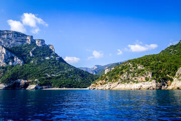 Cala Sisine beach in Orosei Golf, Sardinia, Italy