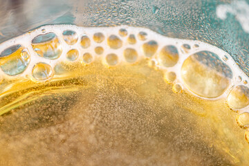 ビールの泡のアップ　背景画像