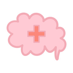 Obraz premium Abstract illustrations of brain and heart. Mental health concept.