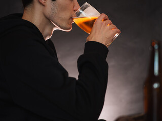 Fototapeta premium alcohol dependence. male alcoholism