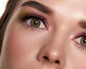 Fototapeta premium Beauty skin woman natural make up healthy hair