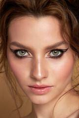 Obraz premium Beauty Makeup Model Closeup Perfect skin 