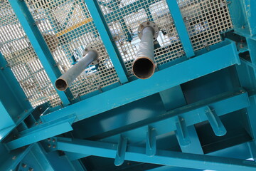 Oil pipes in a petrochemical plant during the production of oil and gas