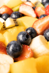 Close up of fruits in fruit salad