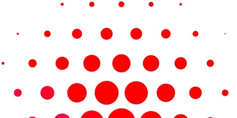 Light Red vector backdrop with dots. Glitter abstract illustration with colorful drops. Pattern for wallpapers, curtains.