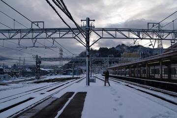 Yuzawa Railway Station in Niigata, Japan