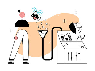 Vector illustration of a Data Analyst Woman