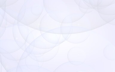 Abstract white background. Backdrop with light transparent bubbles. 3D illustration