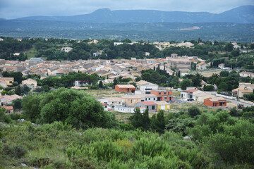 Fototapeta na wymiar Village de La Palme, Aude, Languedoc, Occitanie, France.