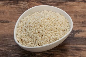 Raw arborio rice for Risotto