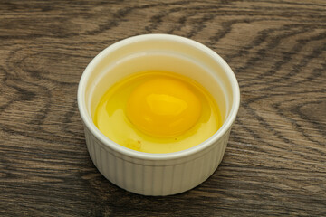 Raw Chicken egg in the bowl