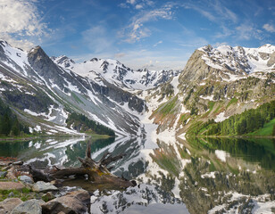 Panorama of the Altai Mountains.