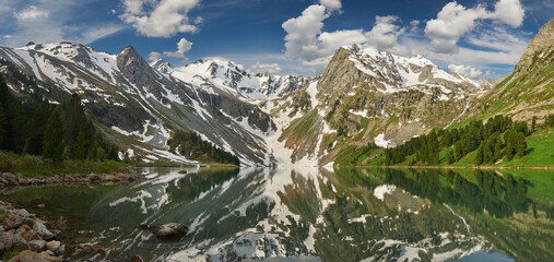 Panorama of the Altai Mountains.