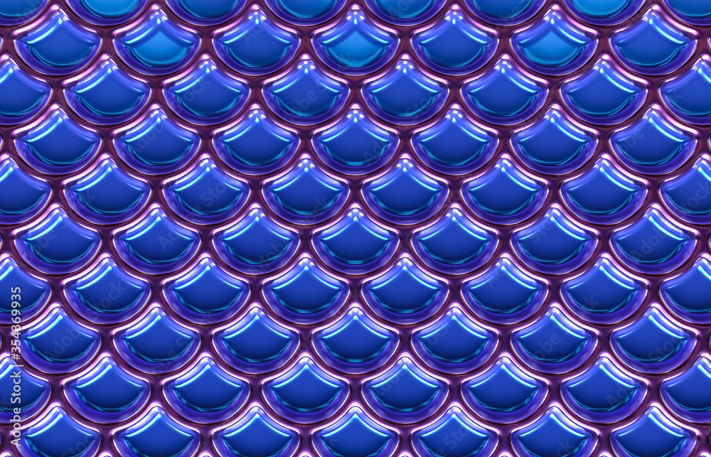 Poster abstract glossy background with geometric japanese wave pattern. minimalist black. 3d render.