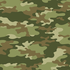 Fototapeta premium Green camo seamless pattern for print. Forest pattern for hunting.