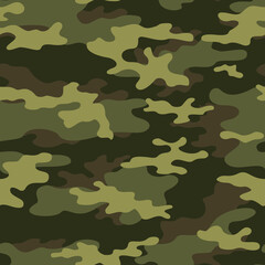 Fototapeta premium Abstract camo seamless pattern military texture. Vector