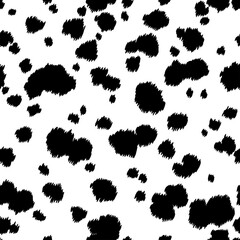 Seamless dalmatian pattern tiling. Vector illustration. Animal print, texture for scrapbooking.