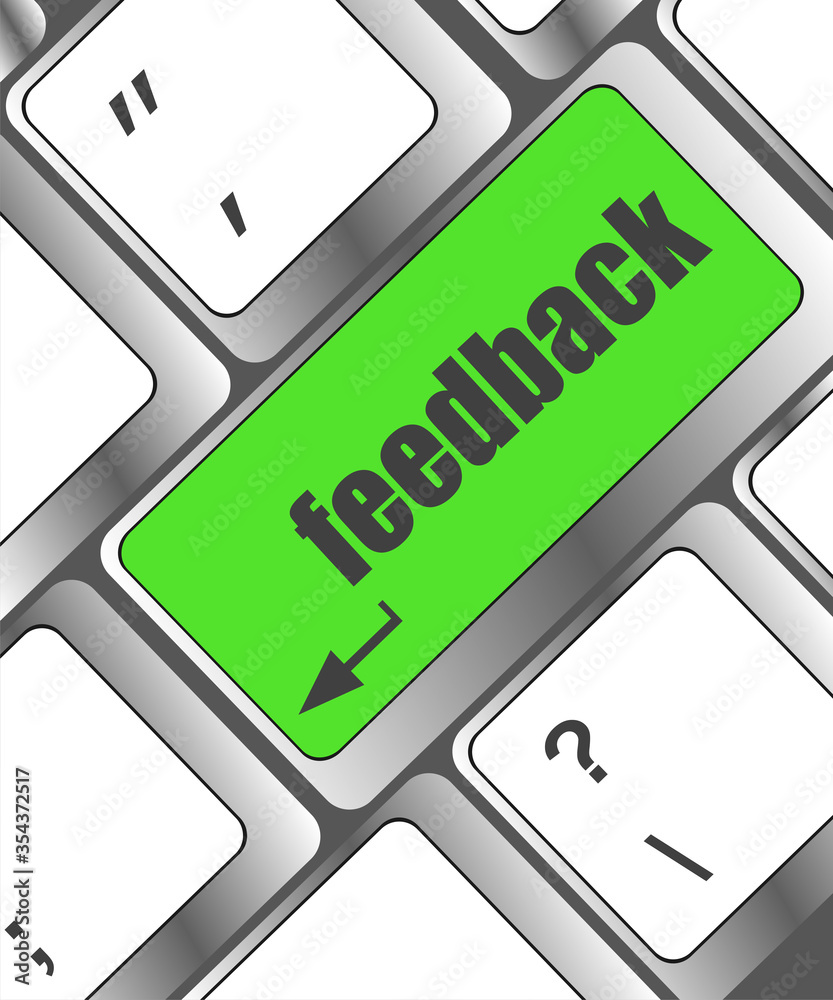 Poster feedback on computer keyboard key enter button