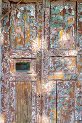 vintage vintage shabby door with a pattern