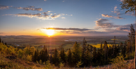 sunset in the mountains