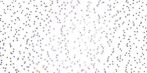 Dark Purple vector background with colorful stars. Shining colorful illustration with small and big stars. Best design for your ad, poster, banner.