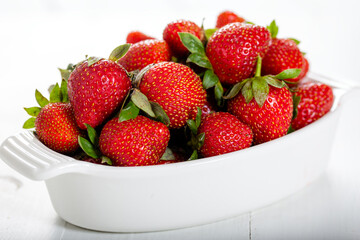 strawberries in a bowl