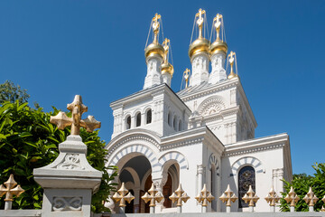 Fototapeta na wymiar The Russian Orthodox Church in Geneva