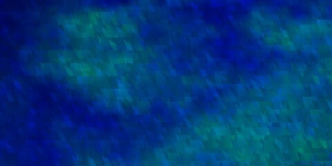Light BLUE vector background with lines, triangles.