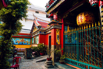 On Lang Temple (Hoi quan On Lang pagoda or Quan Am temple) or Ong Lao Temple - One of Vietnamese Chinese temple at Ho Chi Minh City (Saigon), Vietnam