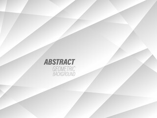 Obraz premium White geometric technology abstract background. Vector grey stripes design