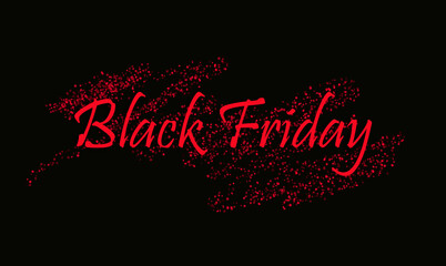 Black Friday banner . red texted 