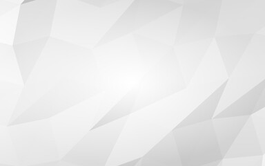 Fototapeta premium White abstract background. Lowpoly backdrop. Crumpled paper. 3D illustration