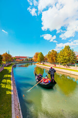 Naklejka premium Gondola on Porsuk River - Eskisehir, Turkey