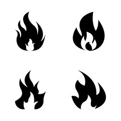 Fire solid icons