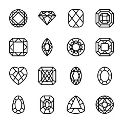 Synthetic diamond icons