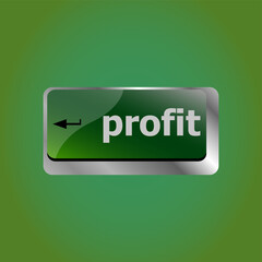 profit button on keyboard keys - business concept