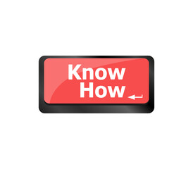 know how knowledge or education concept with button on computer keyboard