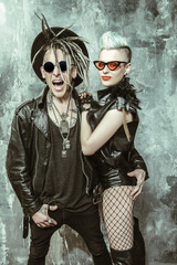 stylish punk people