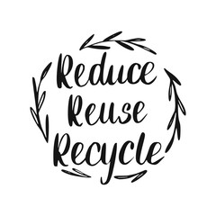 Zero Waste Lettering. Eco Food Hand Drawn Sign.
