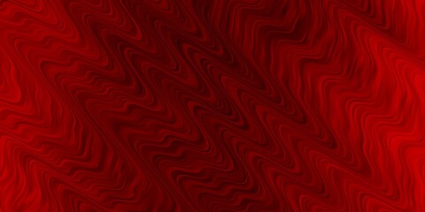 Dark Red vector pattern with curves. Colorful abstract illustration with gradient curves. Design for your business promotion.