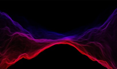 Abstract wave background. Technology big data illustration. Music or sound equalizer visualisation. Artificial intelligence concept. Network visualisation.