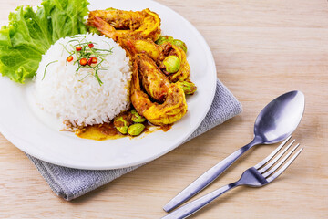 Fried sato with prawn