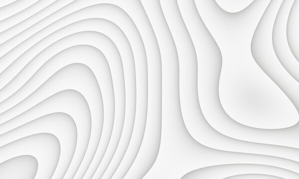 Clean white curve for Abstract gray shadows, white textures. Abstract structure shapes for wallpaper. 3D Rendering