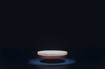 Mock up background/backdrop in minimal modern illustration design of pathway style for product placement.Minimal product background backdrop design in 3D illustration or 3D rendering