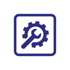 Service tool vector icon on white background.