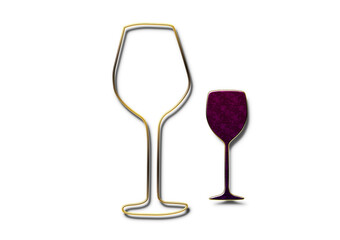 Weingläser, Golden, Design