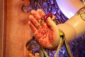 Lord Ganesha Hand, Close-up Shot.
