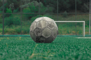 soccer ball on the field