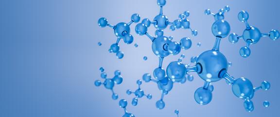 Abstract structure for Science or medical background.molecule model,Science concept.3d rendering,conceptual image.